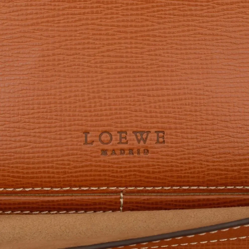 LOEWE Anagram Embossing Leather Clutch Bag Brown 13-15” Laptop Case Sleeve